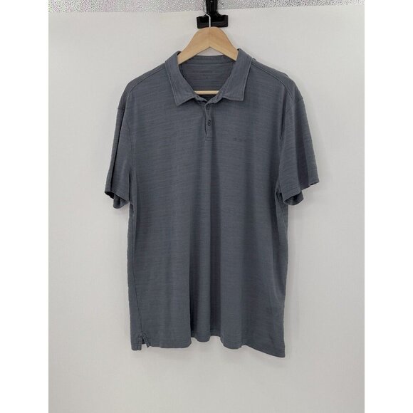 John Varvatos Men’s Short Sleeve 3 Star Polo Shirt Gray 100%‎ Cotton Sz XL Peru - Picture 1 of 10